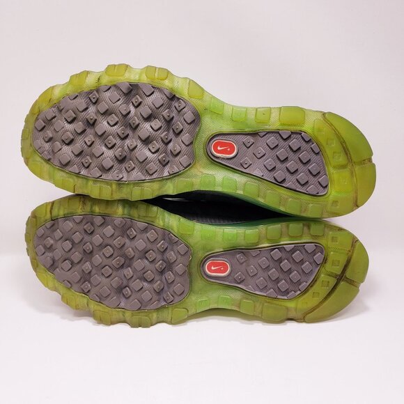 Nike Air Max+ 2011 Cool Grey Neon Lime mens 10 - Picture 8 of 10